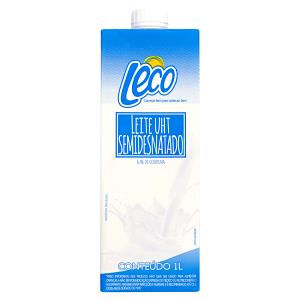 Quantas calorias em 1 porção (200 ml) Leite Semidesnatado Leco?