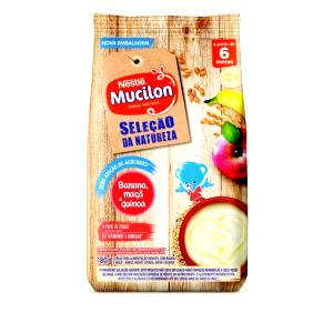 Quantas calorias em 1 porção (21 g) Mucilon Banana, Maçã e Quinoa?