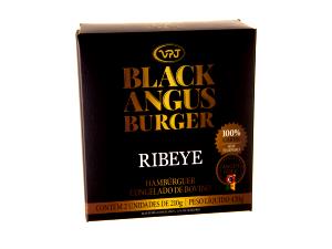 Quantas calorias em 1 porção (210 g) Black Angus Burger Ribeye?
