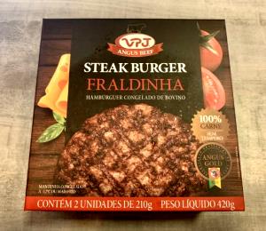 Quantas calorias em 1 porção (210 g) Steak Burger de Fraldinha?