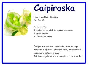 Quantas calorias em 1 Porção (225 G) Caipiroska?