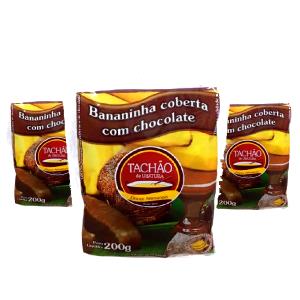 Quantas calorias em 1 porção (23 g) Bananinha com Chocolate?