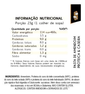Quantas calorias em 1 porção (23 g) Pasta de Amendoim?