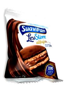 Quantas calorias em 1 porção (25 g) Alfajor Lev Slim?