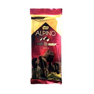 Quantas calorias em 1 porção (25 g) Alpino Dark 51%?