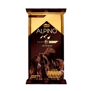 Quantas calorias em 1 porção (25 g) Alpino Dark 61%?