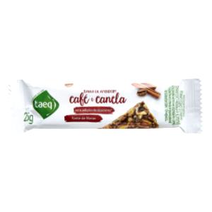 Quantas calorias em 1 porção (25 g) Barra de Amendoim Café e Canela?