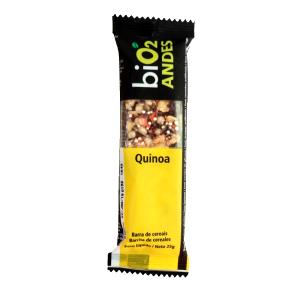 Quantas calorias em 1 porção (25 g) Barra de Cereais Orgânica Quinoa?