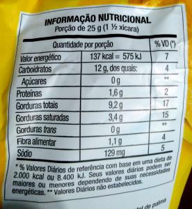 Quantas calorias em 1 porção (25 g) Batata Lisa Frita?
