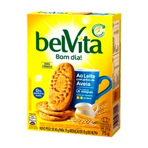 Quantas calorias em 1 porção (25 g) Biscoito Ao Leite com Grãos de Aveia?