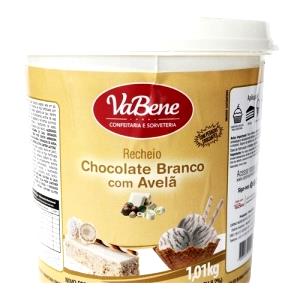 Quantas calorias em 1 porção (25 g) Chocolate Branco Recheio Avelã?