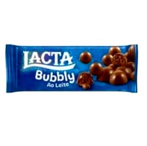 Quantas calorias em 1 porção (25 g) Chocolate Bubbly?