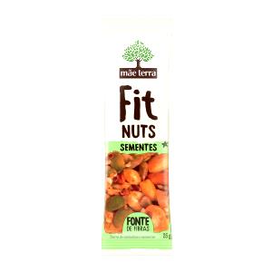 Quantas calorias em 1 porção (25 g) Fit Nuts Sementes?