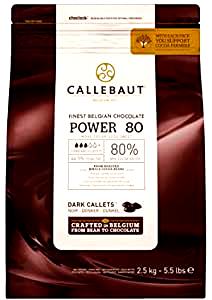 Quantas calorias em 1 porção (25 g) Gotas de Chocolate Power 80 (80% Cacau)?