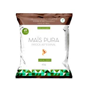 Quantas calorias em 1 porção (25 g) Pipoca Artesanal Cacau Zero?