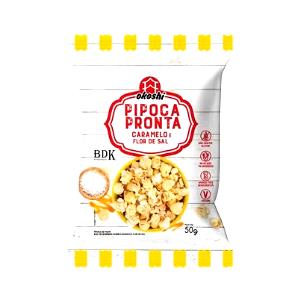 Quantas calorias em 1 porção (25 g) Pipoca Pronta Caramelo com Flor de Sal?