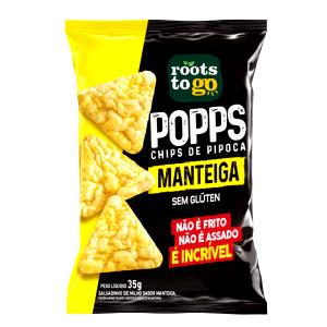 Quantas calorias em 1 porção (25 g) Popps Chips de Pipoca?