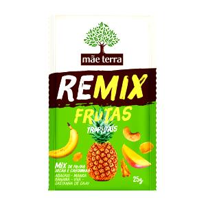 Quantas calorias em 1 porção (25 g) Remix Frutas Tropicais?