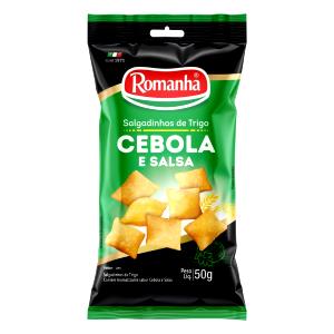 Quantas calorias em 1 porção (25 g) Salgadinho de Trigo Cebola e Salsa?