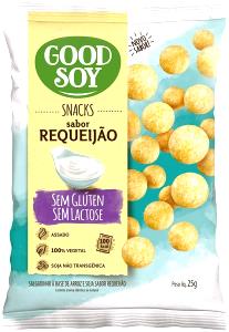 Quantas calorias em 1 porção (25 g) Salgadinho Sabor Requeijão?