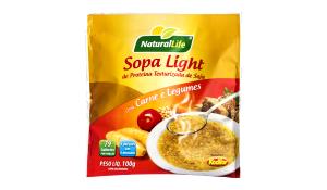 Quantas calorias em 1 porção (25 g) Sopa Light de Proteína Texturizada de Soja com Galinha e Legumes?