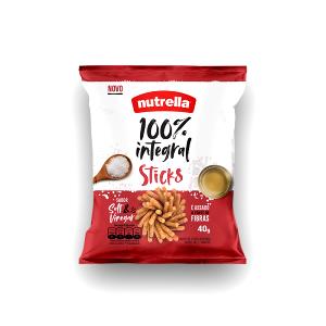 Quantas calorias em 1 porção (25 g) Sticks 100% Integral?