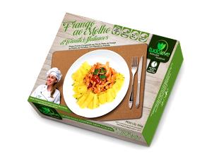 Quantas calorias em 1 porção (250 g) Frango Ao Molho de Tomates Italianos com Mandioca Assada?