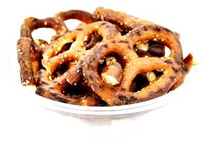 Quantas calorias em 1 Porção (28 G) Pretzels (Rijos)?