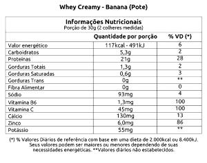 Quantas calorias em 1 porção (30 g) 7-Whey Creamy Banana?