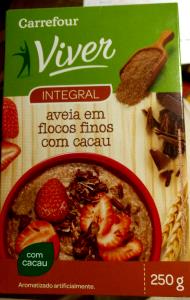 Quantas calorias em 1 porção (30 g) Aveia em Flocos com Cacau?