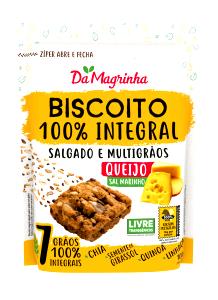 Quantas calorias em 1 porção (30 g) Biscoito 100% Integral Queijo?