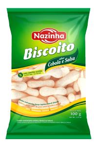 Quantas calorias em 1 porção (30 g) Biscoito de Polvilho Salsa e Cebola?