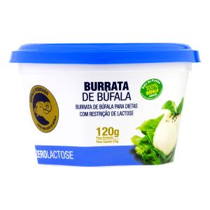 Quantas calorias em 1 porção (30 g) Burrata de Búfala Zero Lactose?