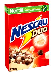 Quantas calorias em 1 porção (30 g) Cereal Nescau Duo?