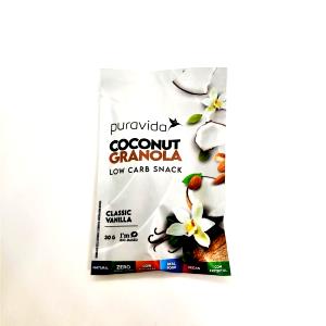 Quantas calorias em 1 porção (30 g) Coconut Granola Classic Vanilla?