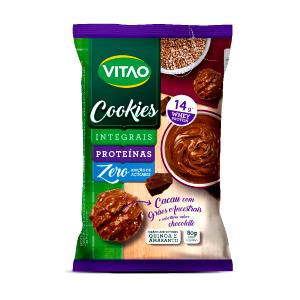 Quantas calorias em 1 porção (30 g) Cookies Integrais Proteico Zero Adição de Açúcares Cacau com Grãos Ancestrais e Cobertura de Chocolate?