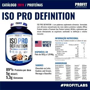 Quantas calorias em 1 porção (30 g) Iso Pro Definition?