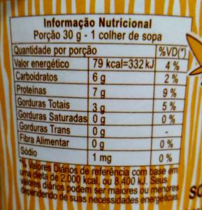 Quantas calorias em 1 porção (30 g) Natto?