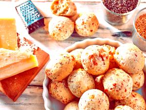 Quantas calorias em 1 porção (30 g) Pão de Queijo com Linhaça?