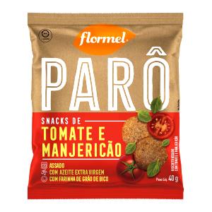 Quantas calorias em 1 porção (30 g) Parô Snacks de Tomate e Manjericão?