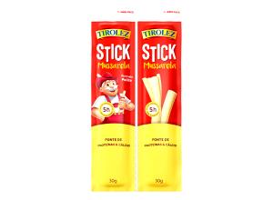 Quantas calorias em 1 porção (30 g) Stick Mussarela?