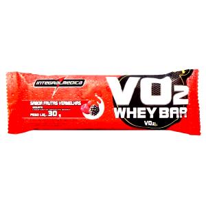 Quantas calorias em 1 porção (30 g) VO2 Whey Bar Morango?