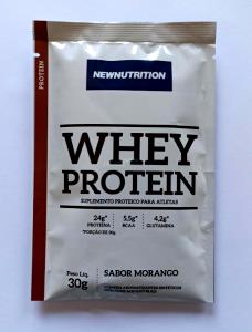 Quantas calorias em 1 porção (30 g) Whey Protein de Morango?