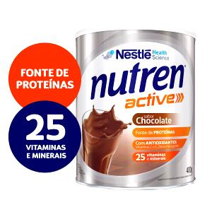 Quantas calorias em 1 porção (31,5 g) Nutren Active Chocolate?