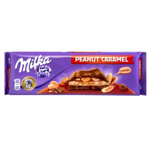 Quantas calorias em 1 porção (34,5 g) Milka Peanut Caramel?