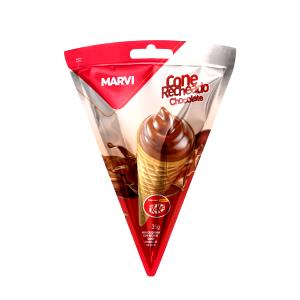 Quantas calorias em 1 porção (35 g) Cone Recheado Kit Kat?