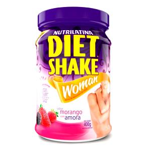 Quantas calorias em 1 porção (35 g) Diet Shake Woman Morango com Amora?