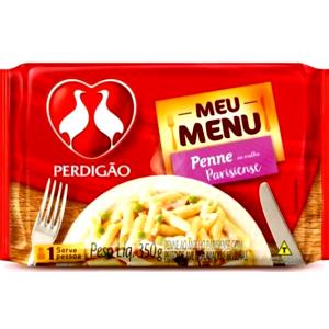 Quantas calorias em 1 porção (350 g) Meu Menu Penne Ao Molho Parisiense?