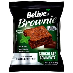 Quantas calorias em 1 porção (40 g) Brownie Chocolate com Menta sem Açúcar?