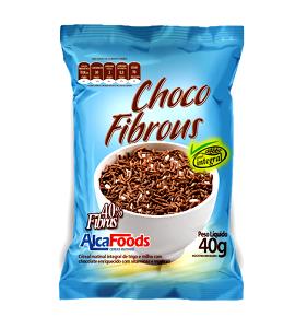 Quantas calorias em 1 porção (40 g) Choco Fibrous?